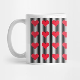 Striped Hearts Mug